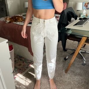 White Zara Mom jeans